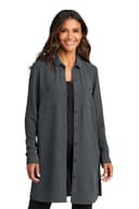 Port Authority Women's Textured Crepe Long Tunic