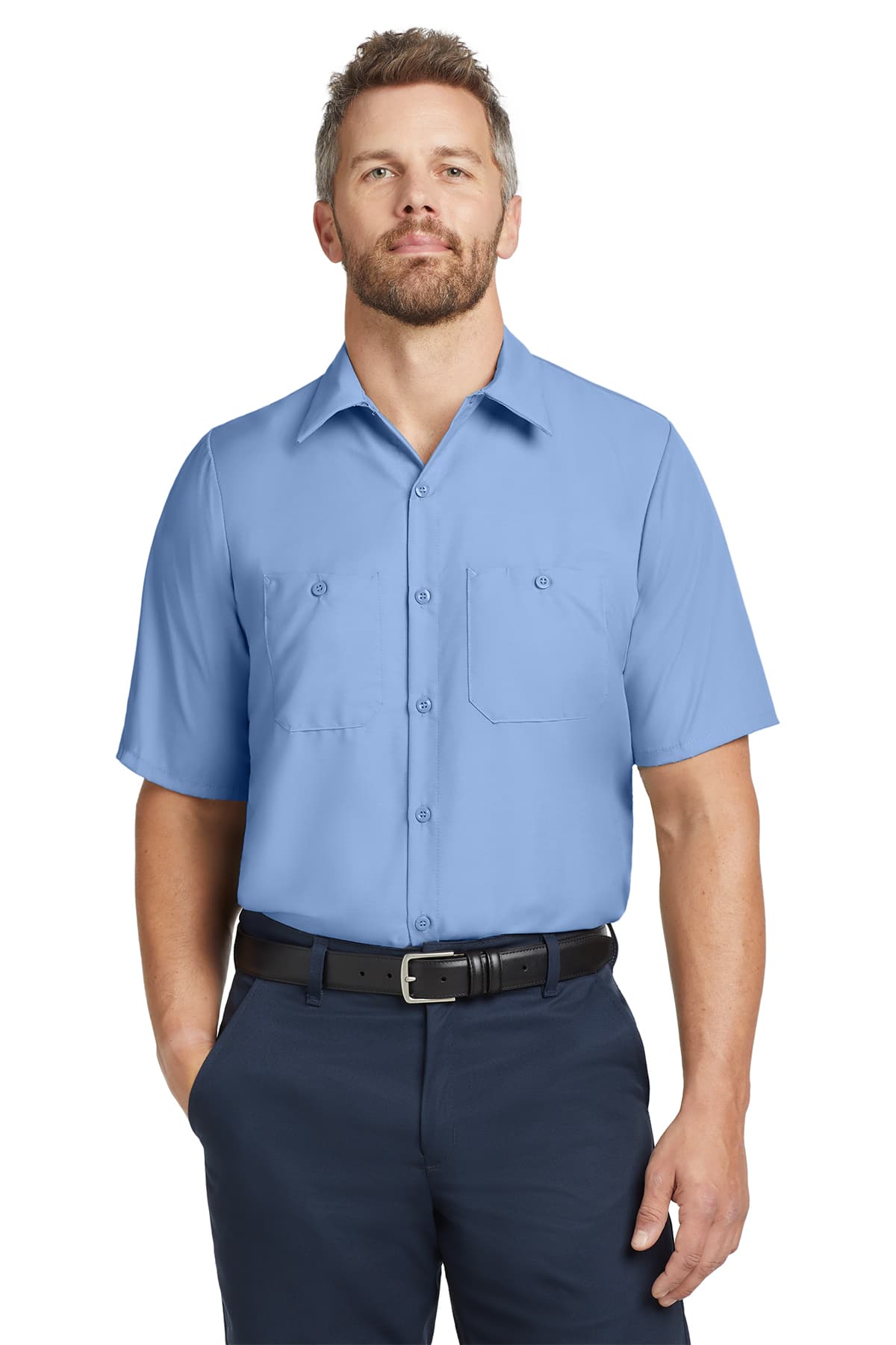 Red Kap Long Size, Short Sleeve Industrial Work Shirt
