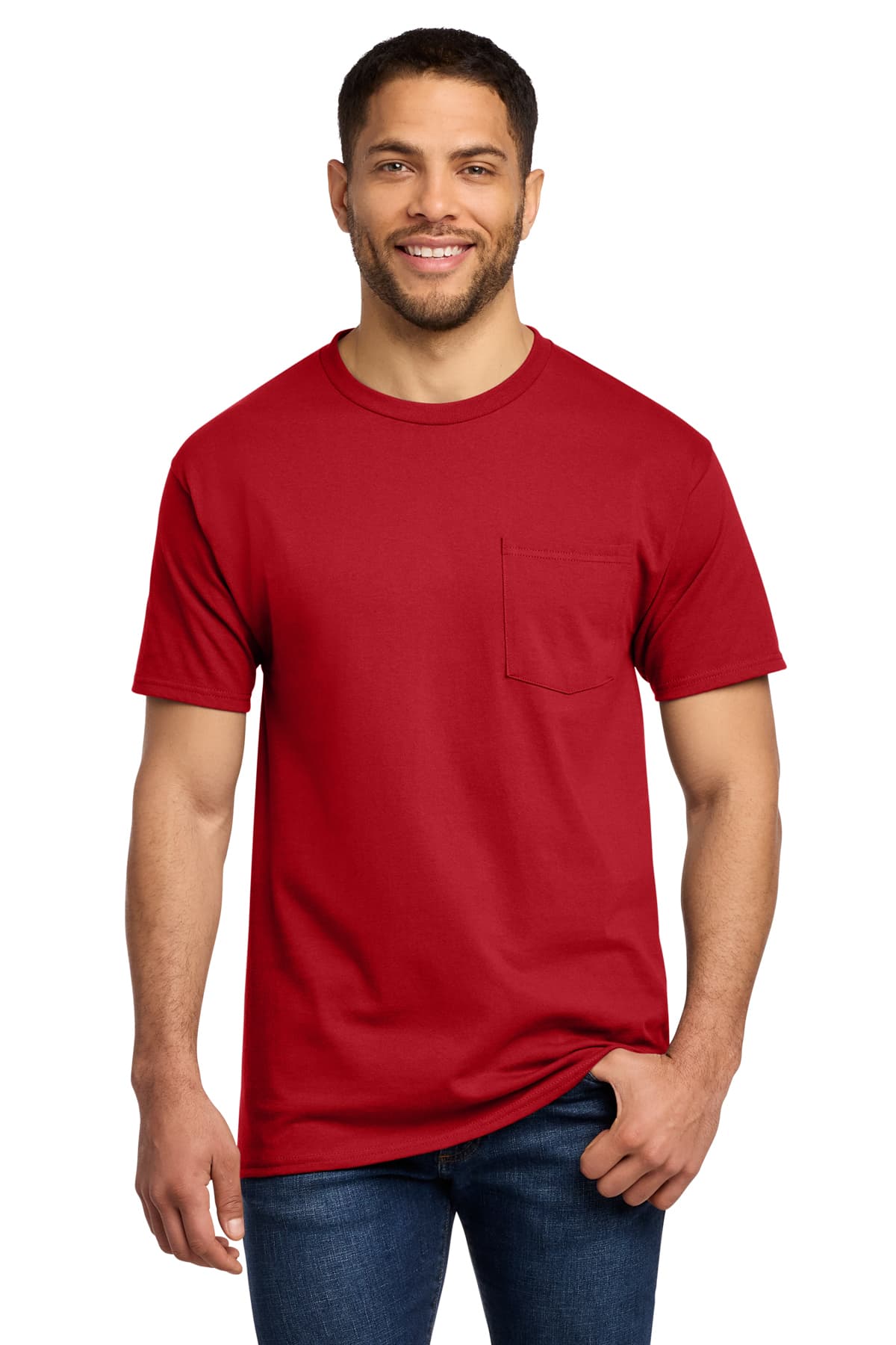 Port & Co Tall Essential Pocket Tee