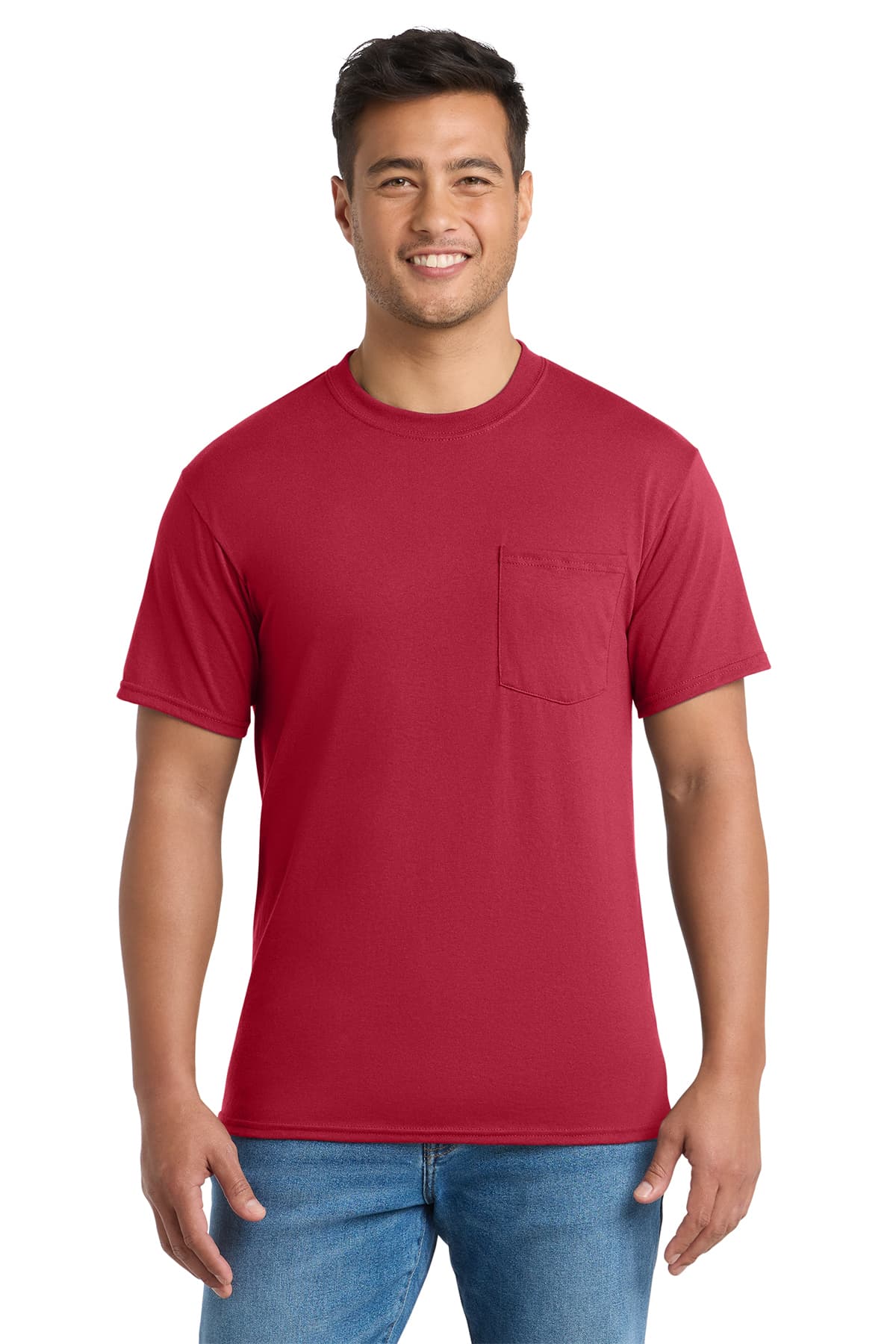 Port & Co Tall Core Blend Pocket Tee
