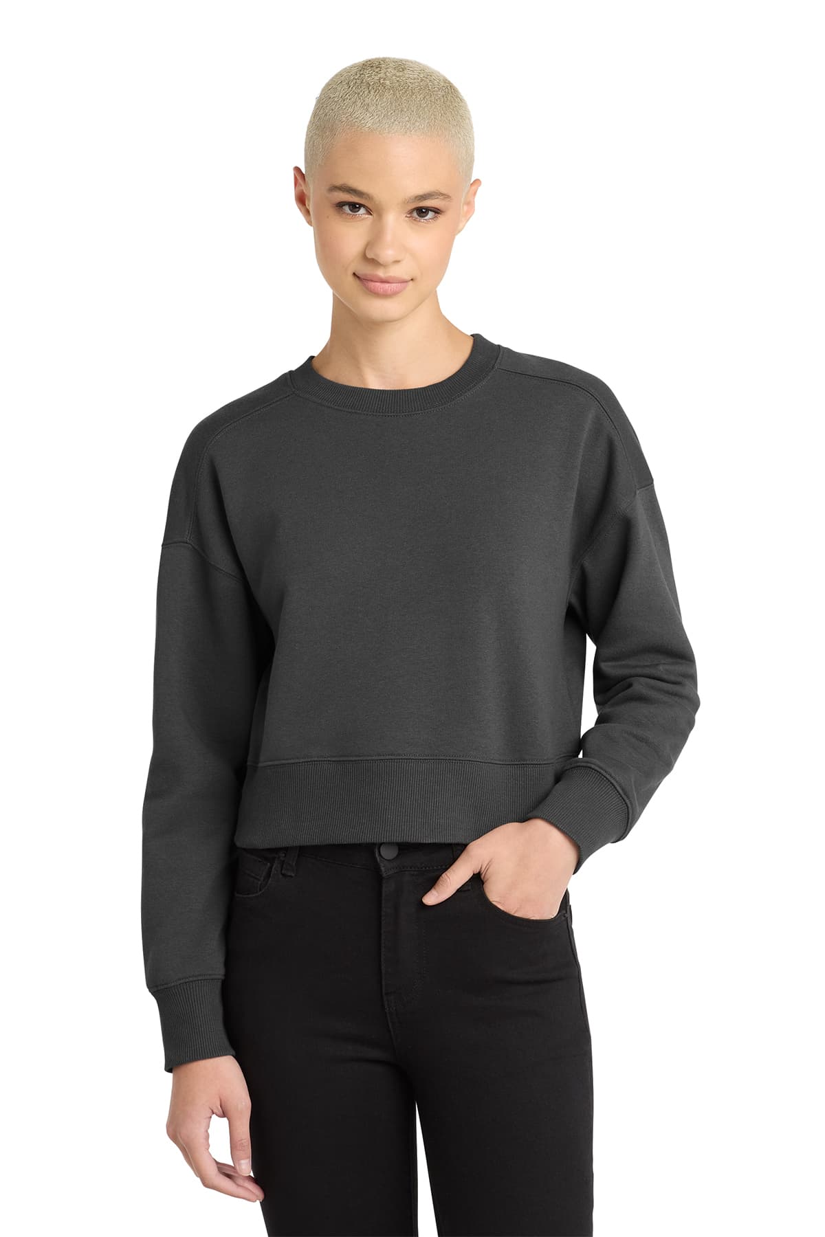 District Women’s Perfect Weight Fleece Cropped Crew