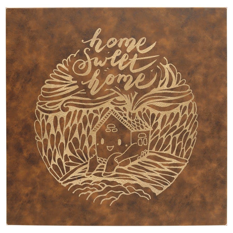 Rustic/Gold Leatherette Wall Decor/Signage
