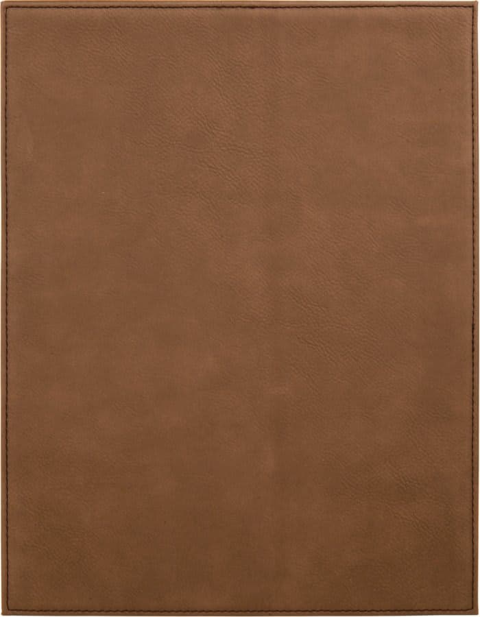 Dark Brown 10 1/2" x 13" Laserable Leatherette Plaque