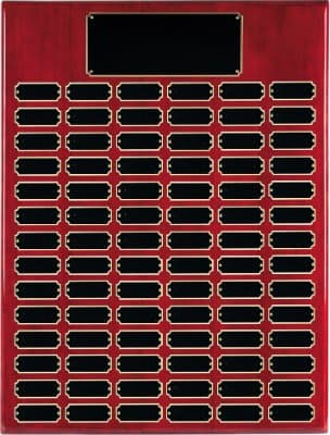 Rosewood Piano Finish Perpetual Plaque with 84 Plates