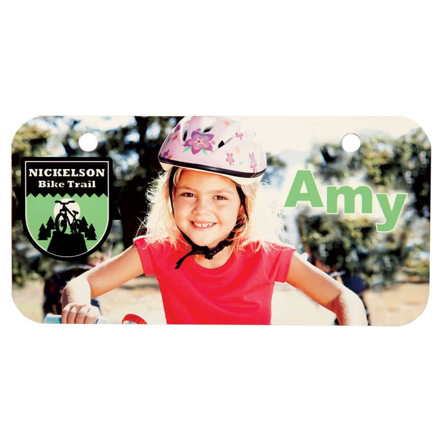 Gloss Aluminum Bicycle License Plate