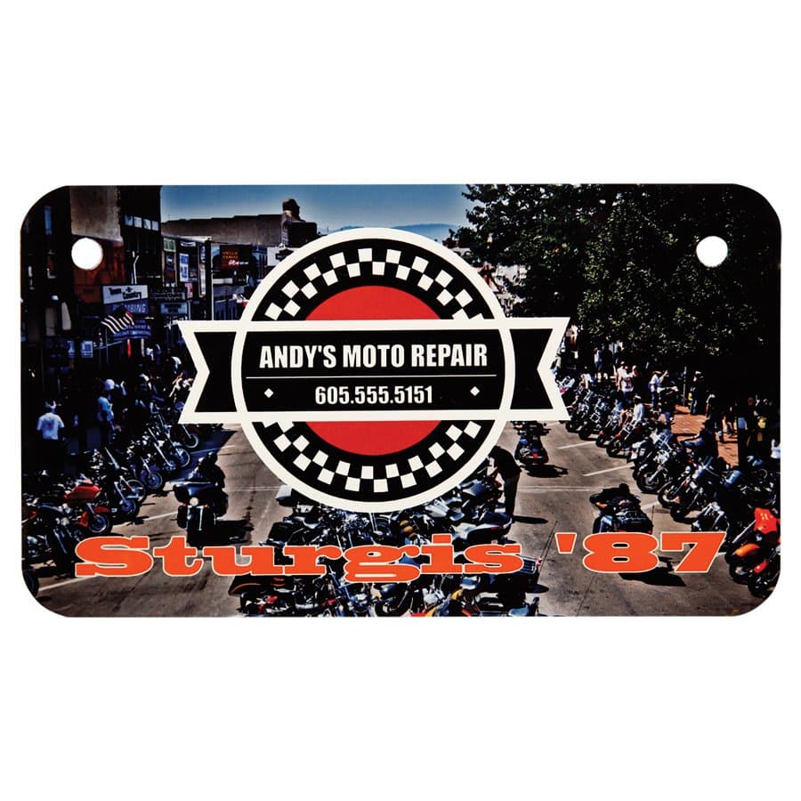 Gloss White Aluminum Motorcycle License Plate