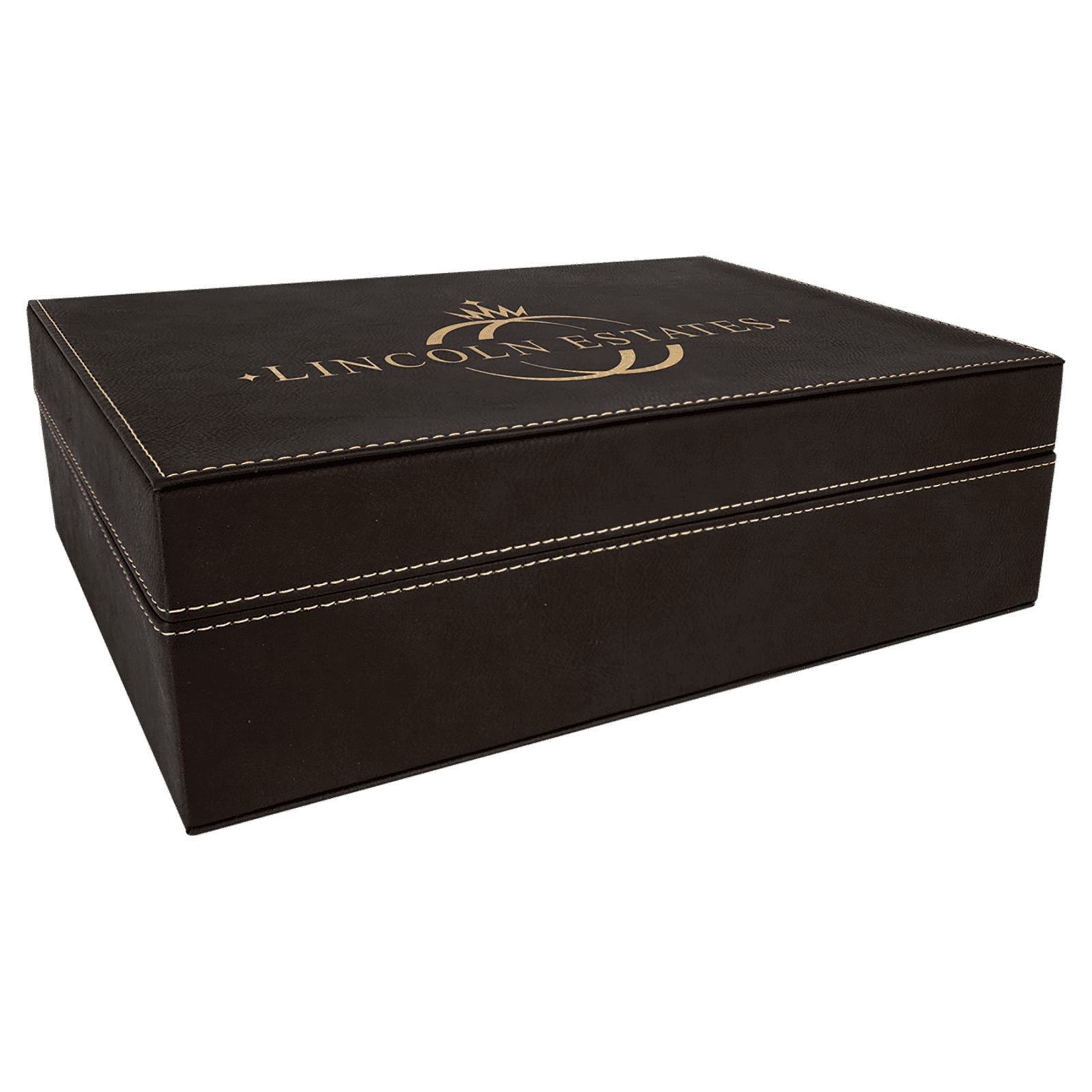 Black/Gold Laserable Leatherette Premium Gift Box