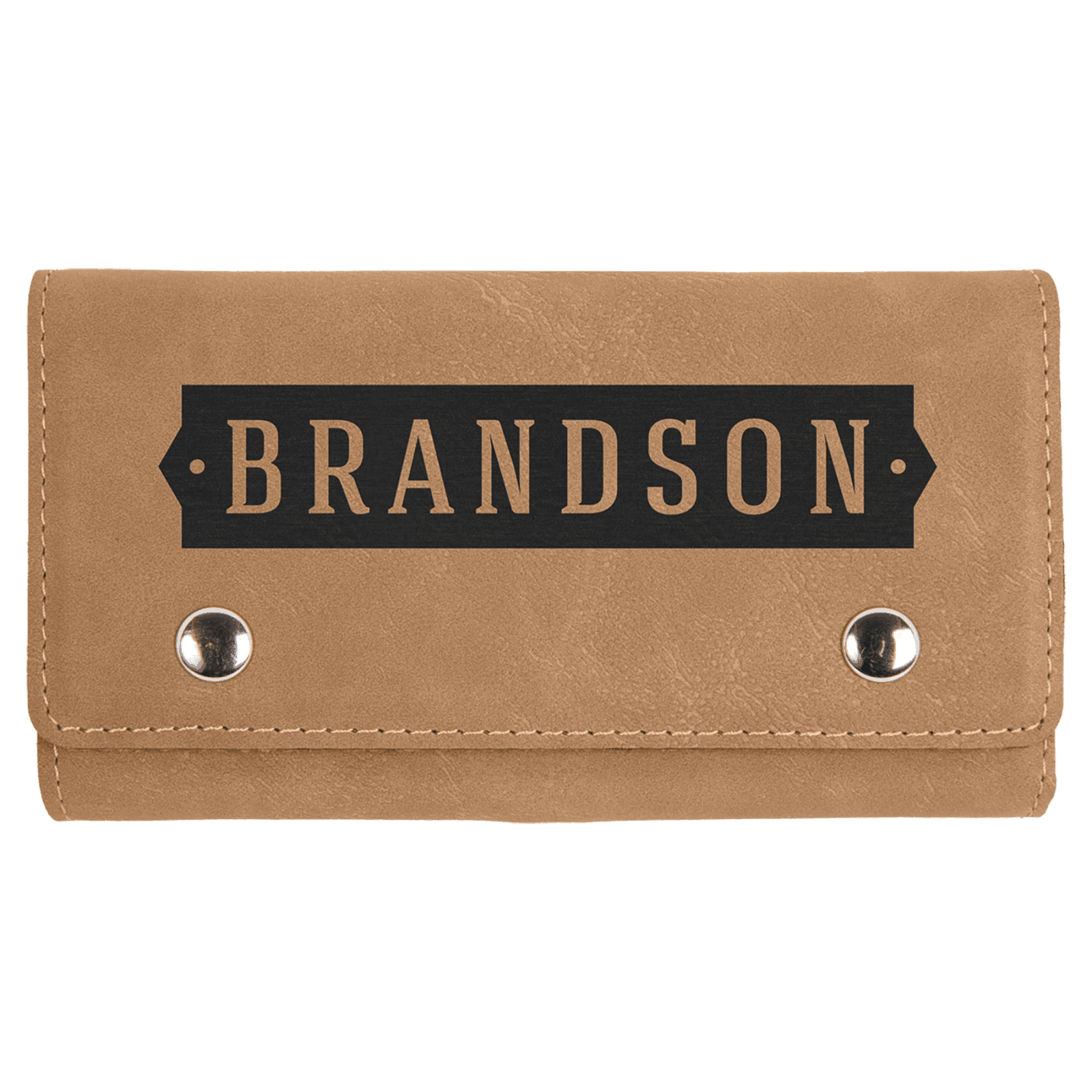 Light Brown Leatherette Card and Dice Set