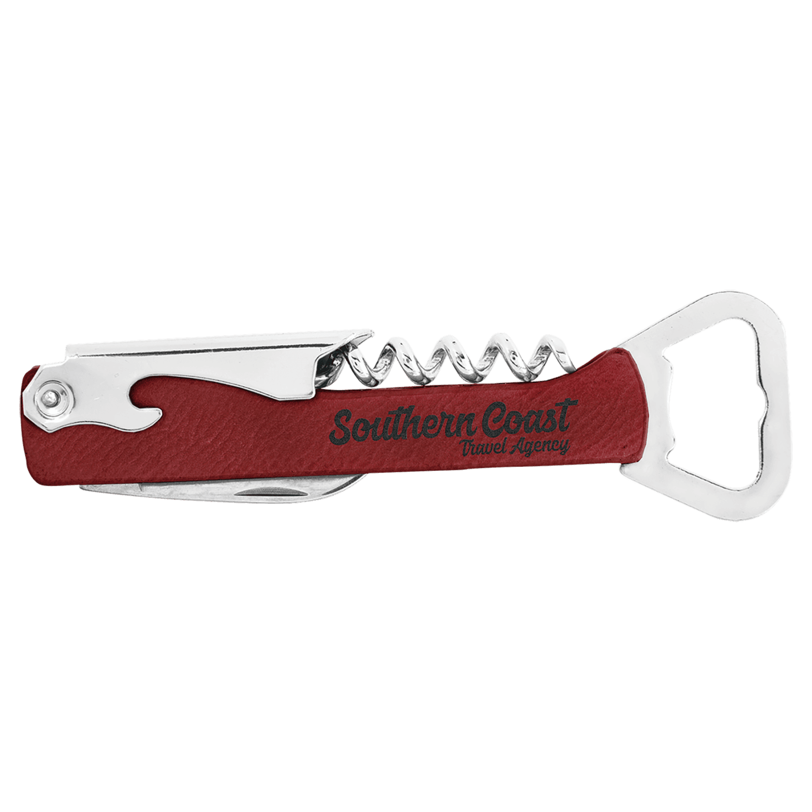 Rose Leatherette Wine Bottle Opener