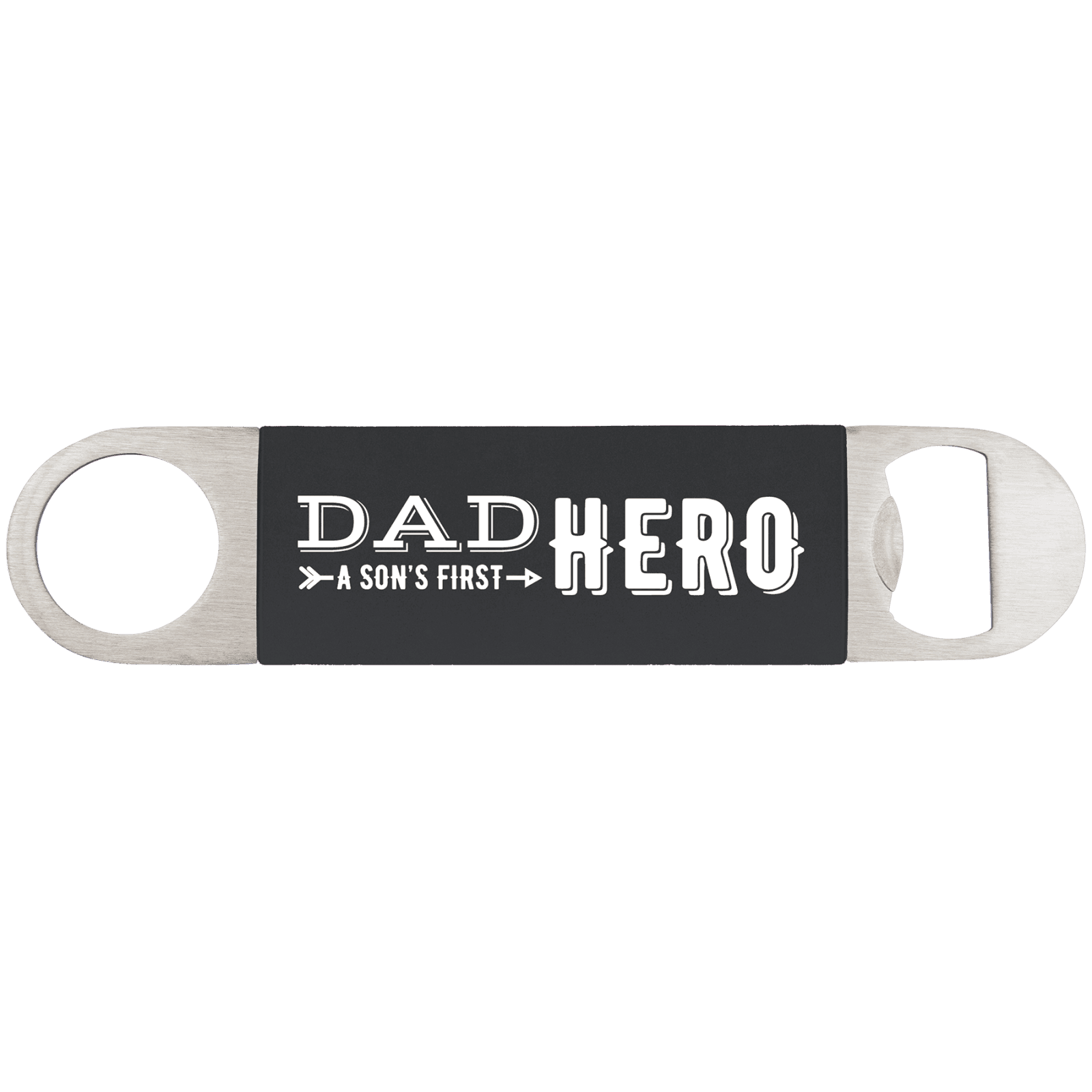 Black/White Bottle Opener with Silicone Sleeve