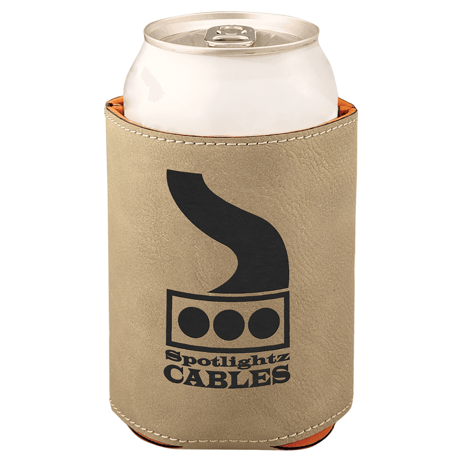 Light Brown Leatherette Beverage Holder