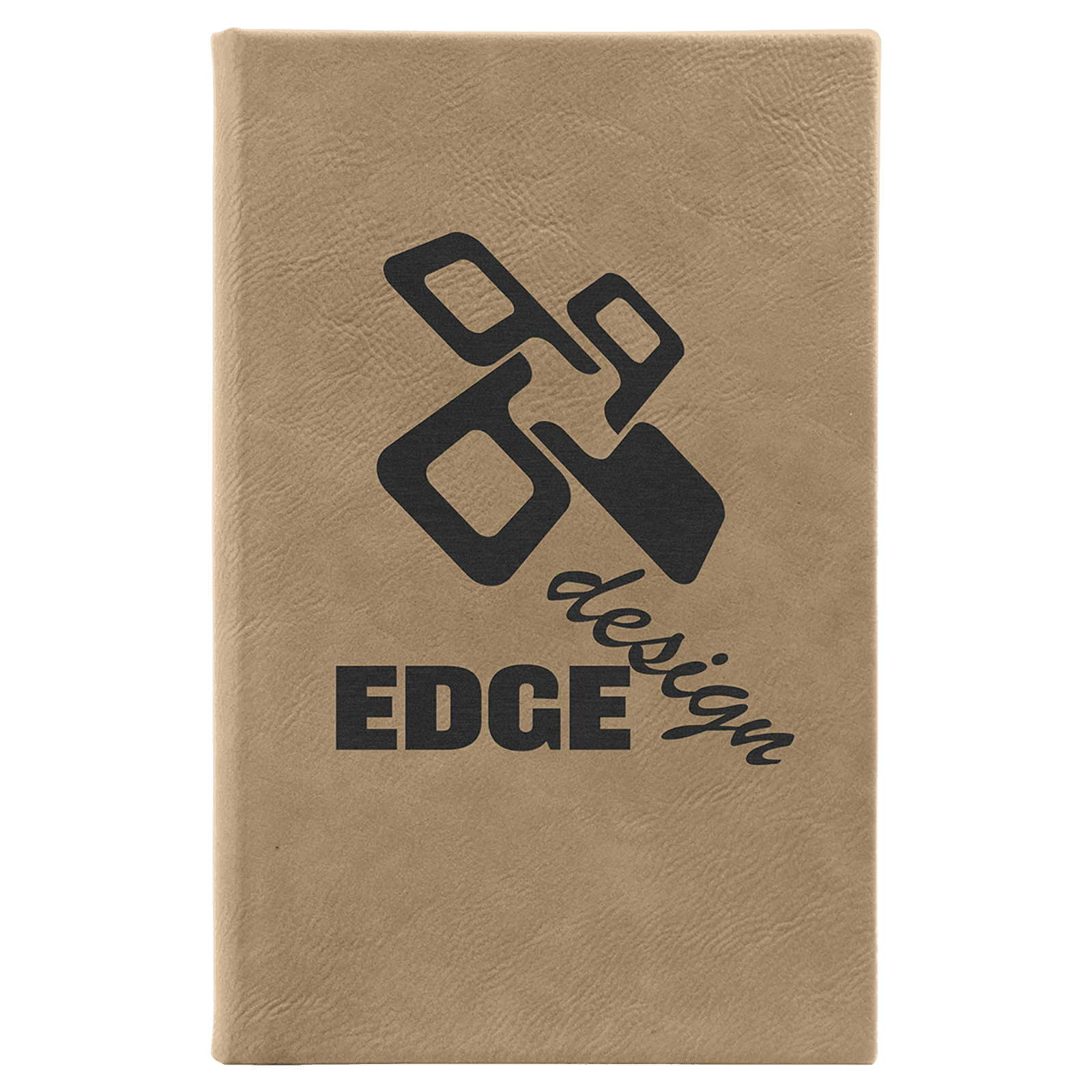 Light Brown Lasered Leatherette Sketch Book with White Unlined Paper