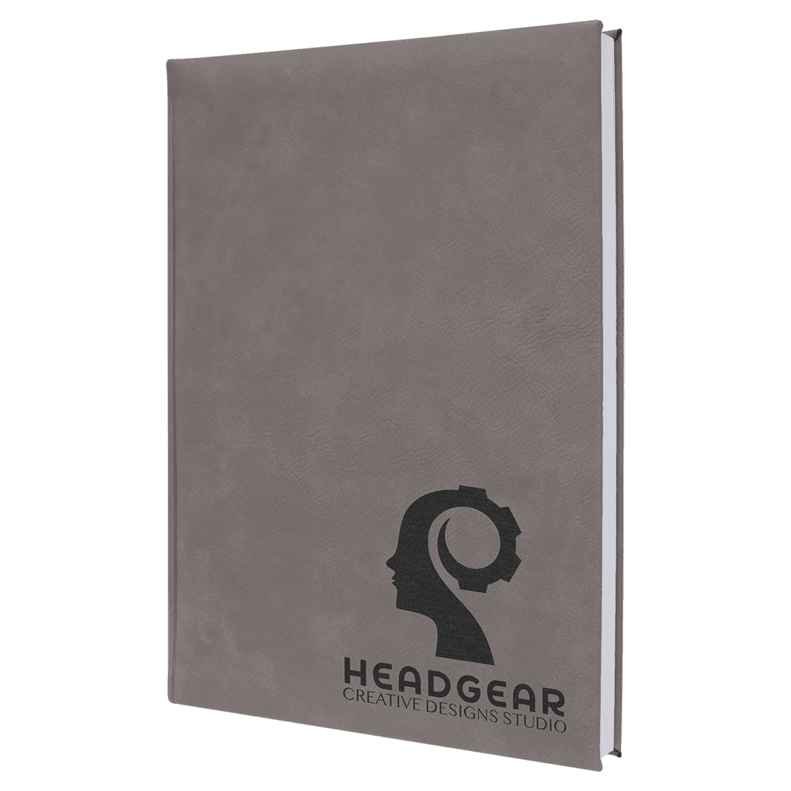 Gray Leatherette Sketch Book with White Unlined Paper