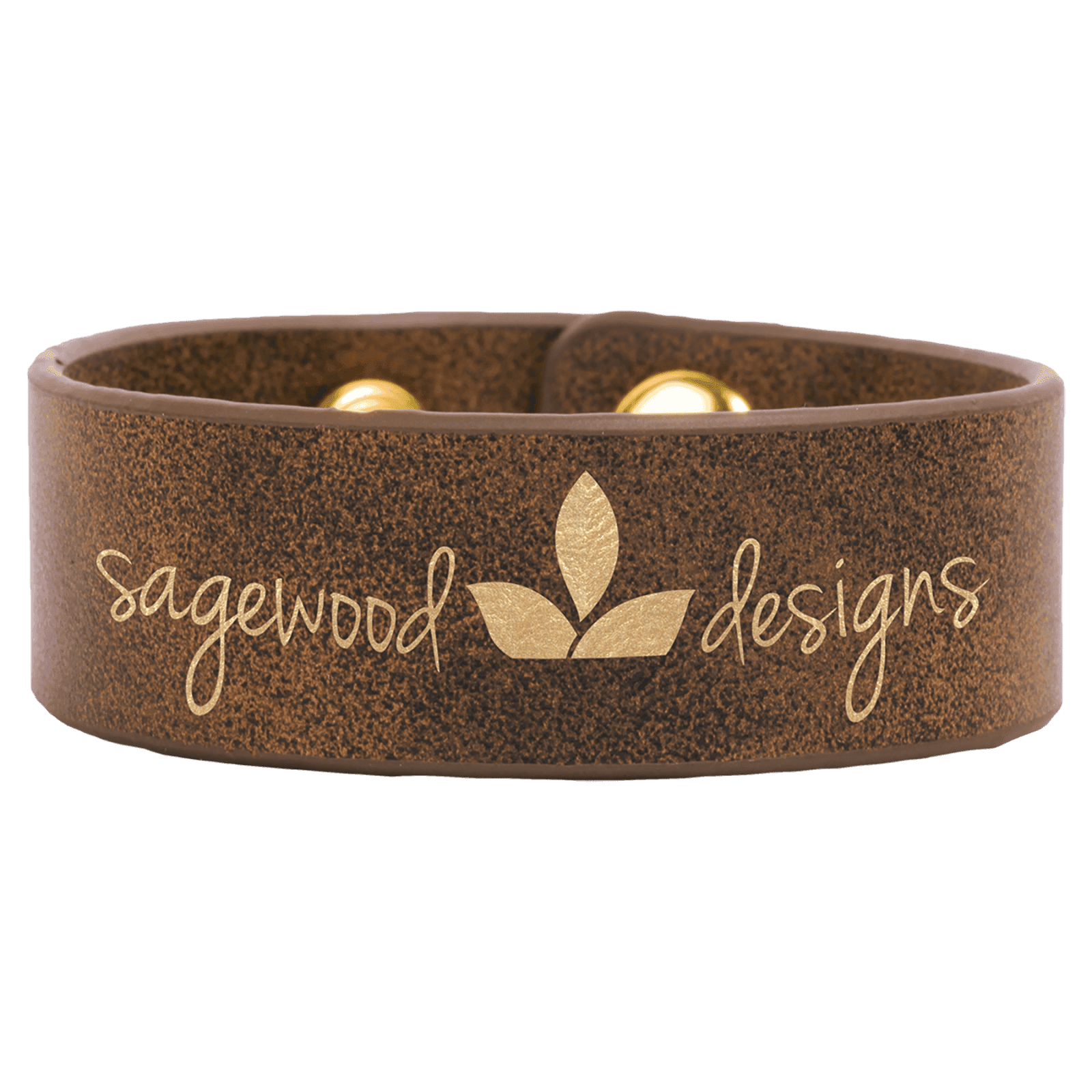 Rustic/Gold Leatherette Cuff Bracelet