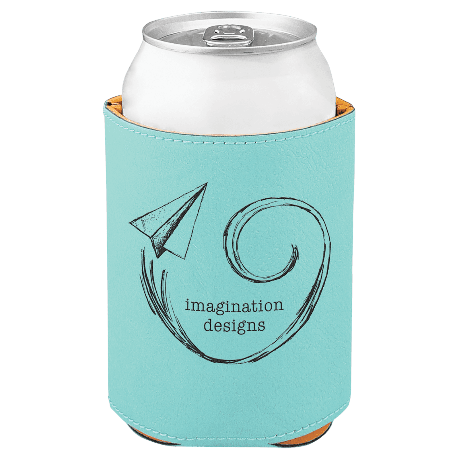 Teal Leatherette Beverage Holder
