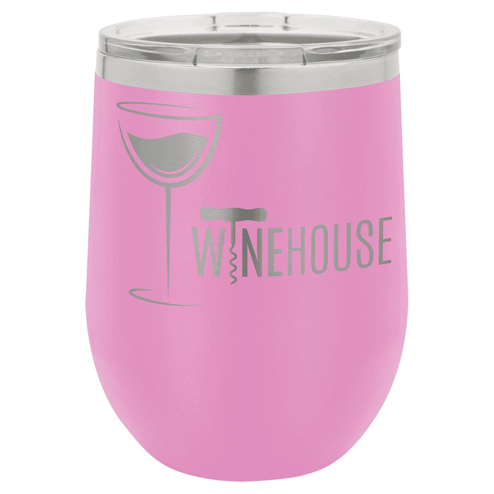 Light Purple 12 oz. Polar Camel Stemless Wine Glass with Clear Lid