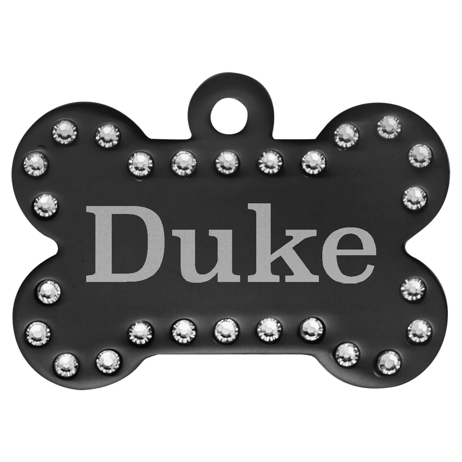 Black Swarovski Bling Pet Tags