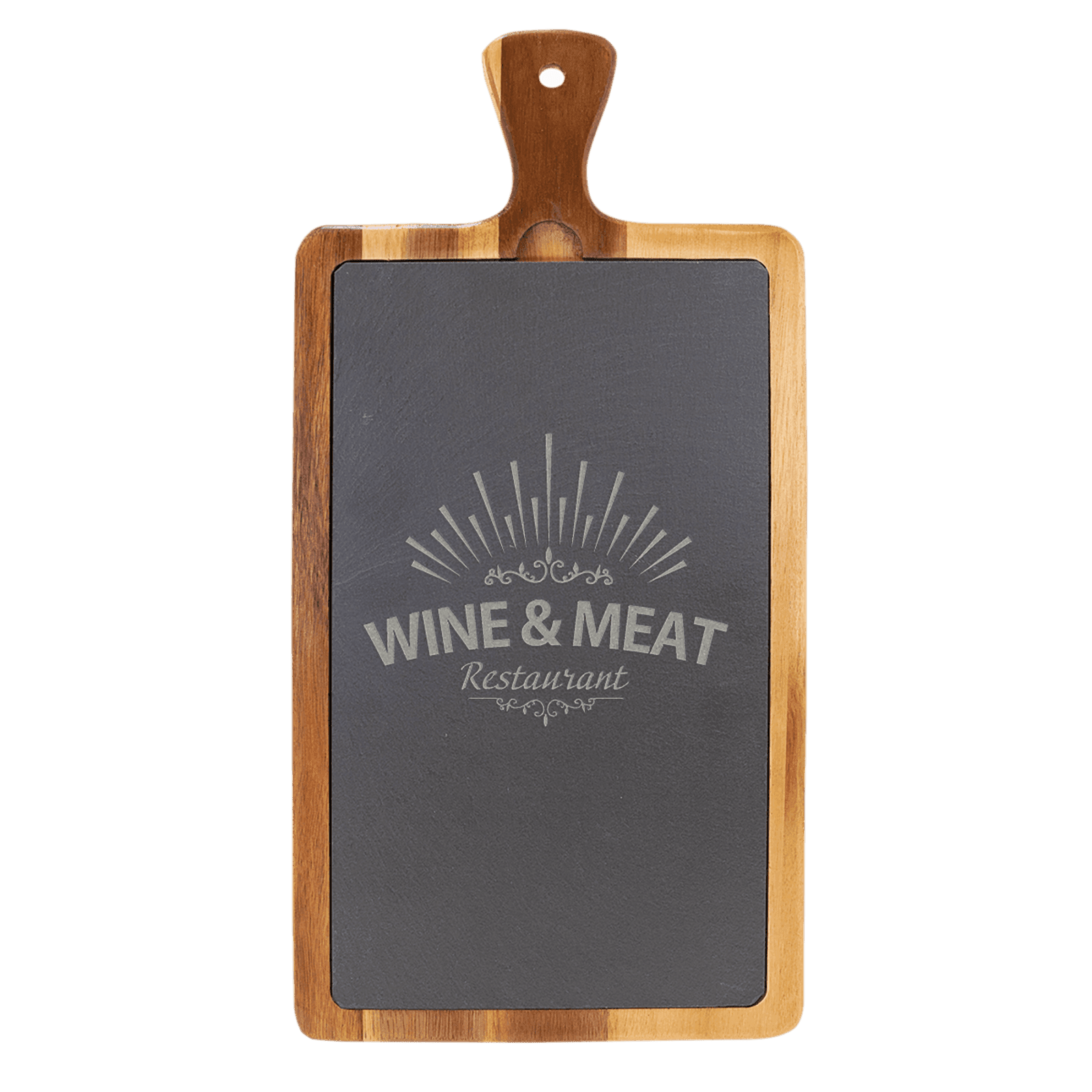 Acacia Wood with Slate Cutting Board