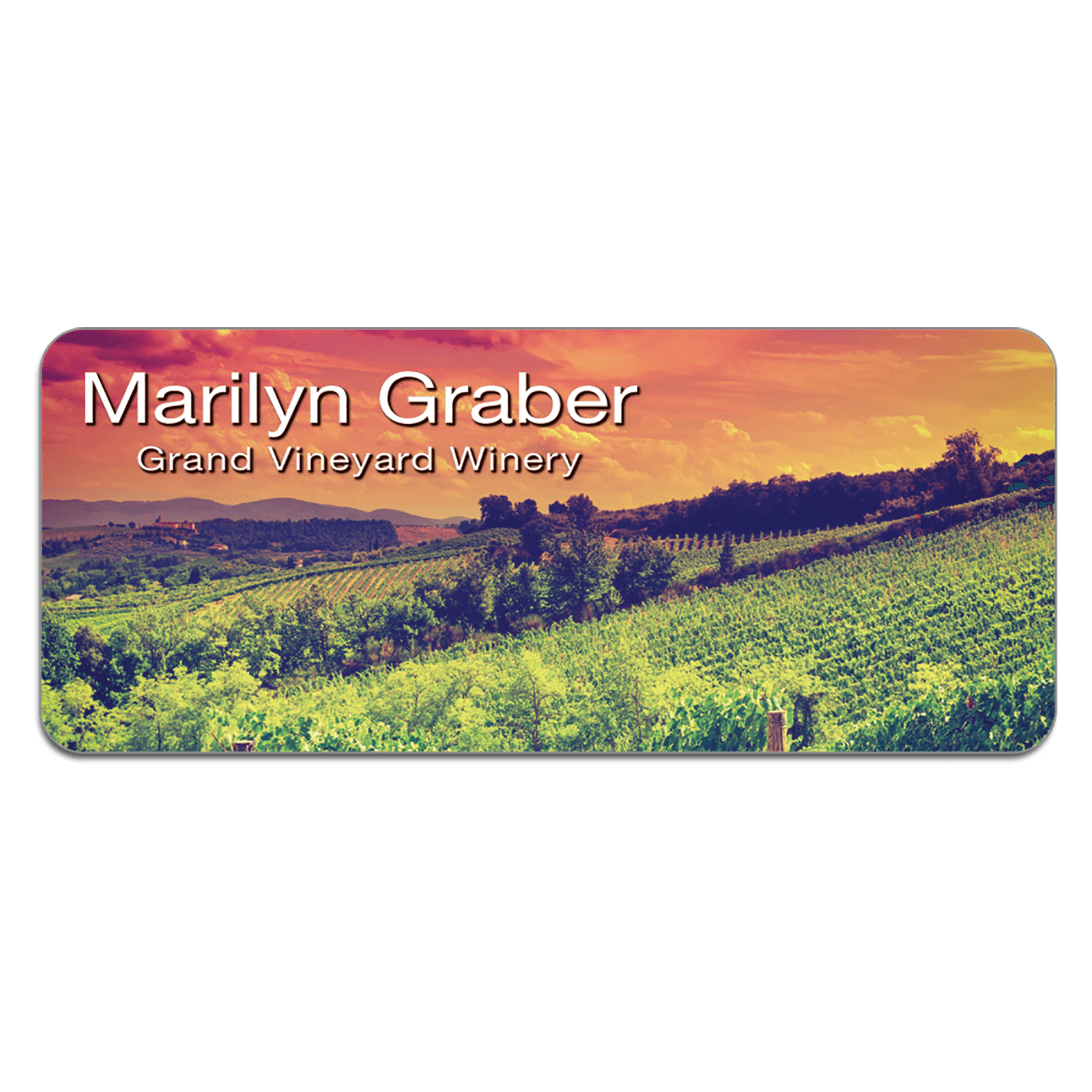 Matte White FRP Name Badge