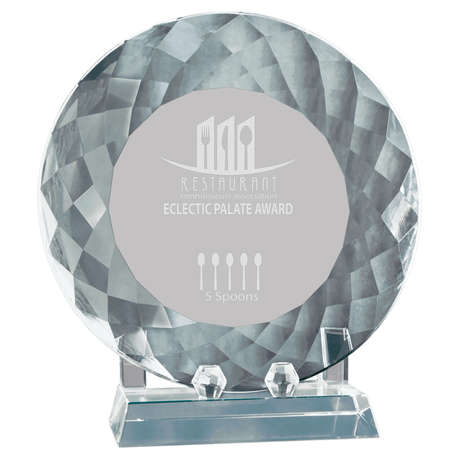 Large Crystal Plate with Base