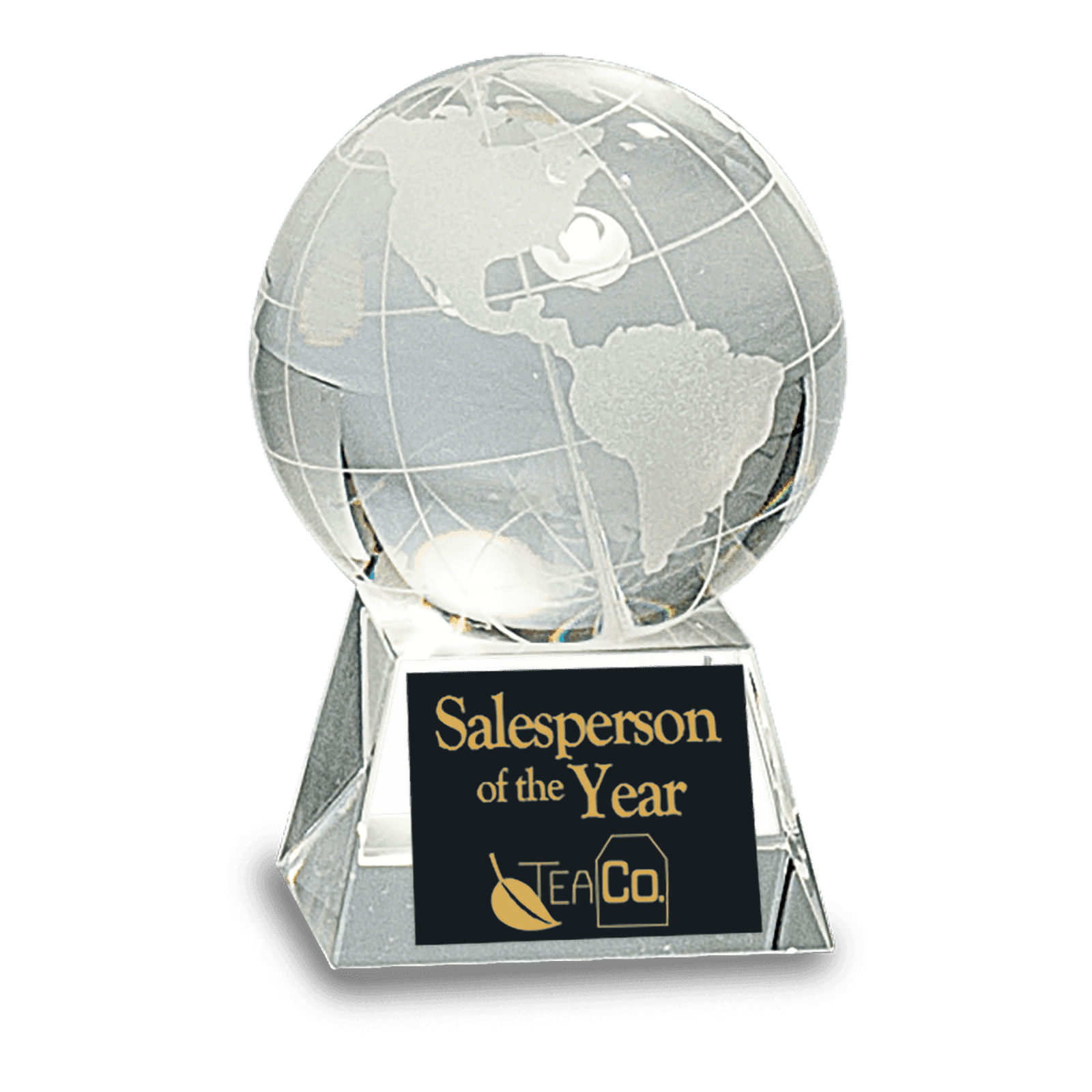 3 1/2" Clear Crystal Globe on a Clear Crystal Base