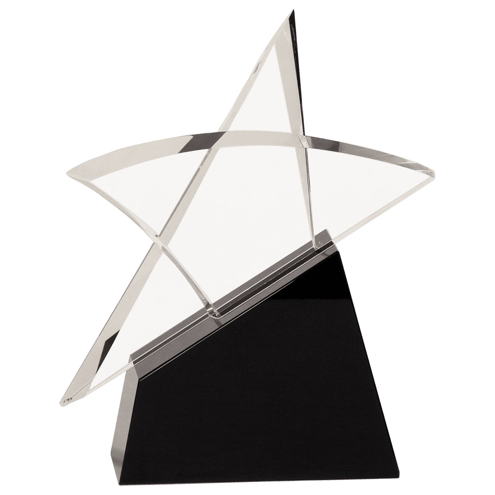 8 3/4" Premier Crystal Outline Star on a Black Crystal Base