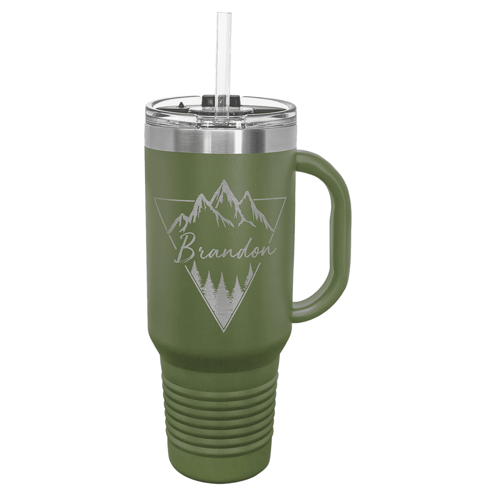 Olive Green Polar Camel 40 oz. Travel Mug with Straw and Snap Lid