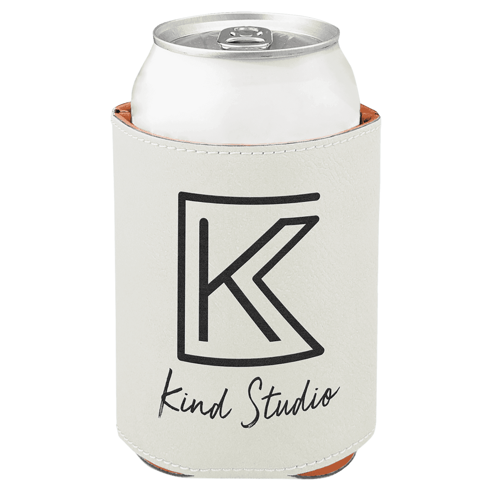 White Leatherette Beverage Holder