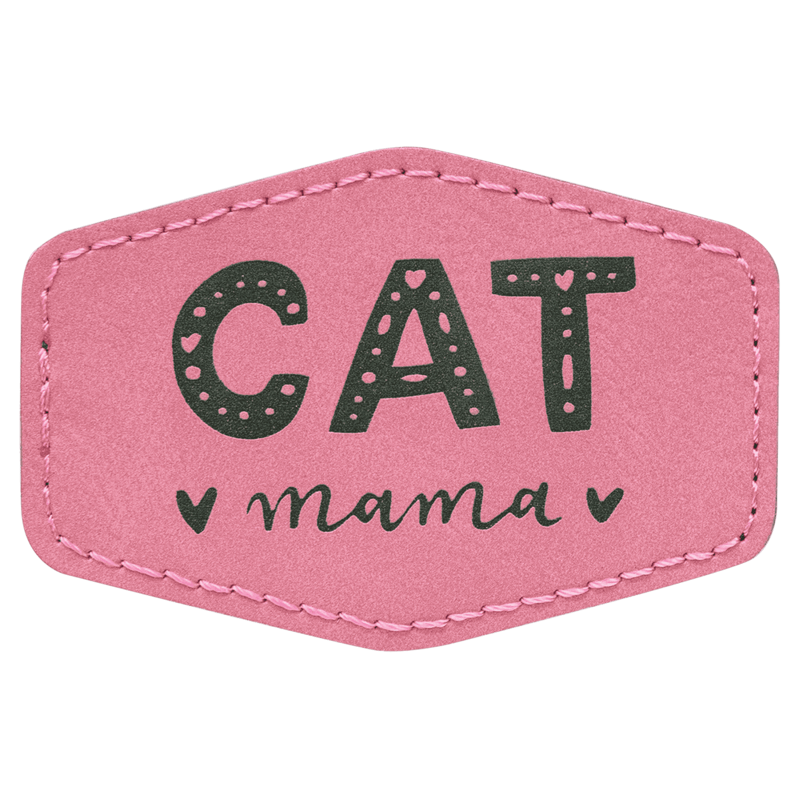 Pink Leatherette Hex Patch