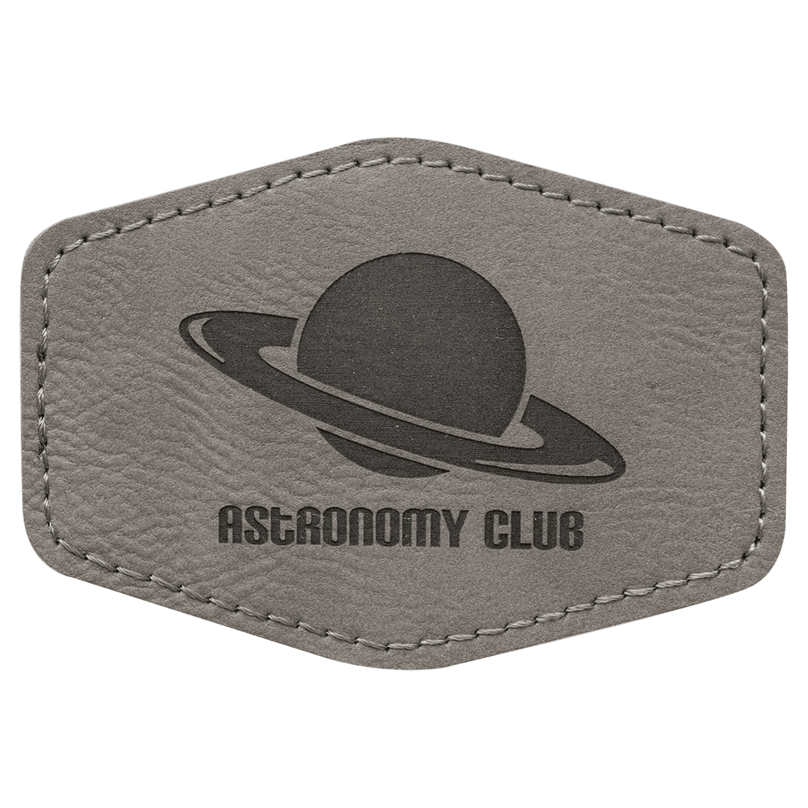 Gray Leatherette Hex Patch