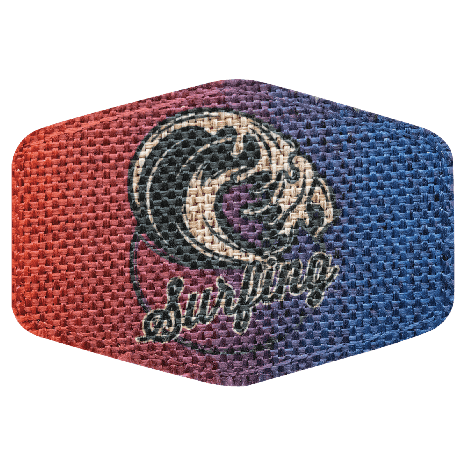 Hex Burlap Sublimatable Patch with Adhesive