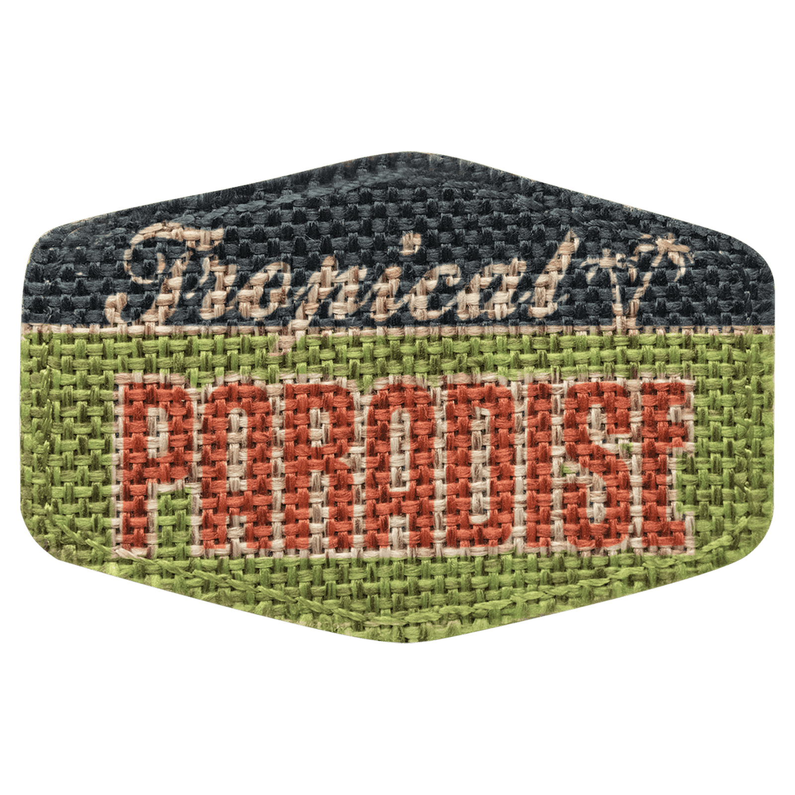 Hex Burlap Sublimatable Patch with Adhesive