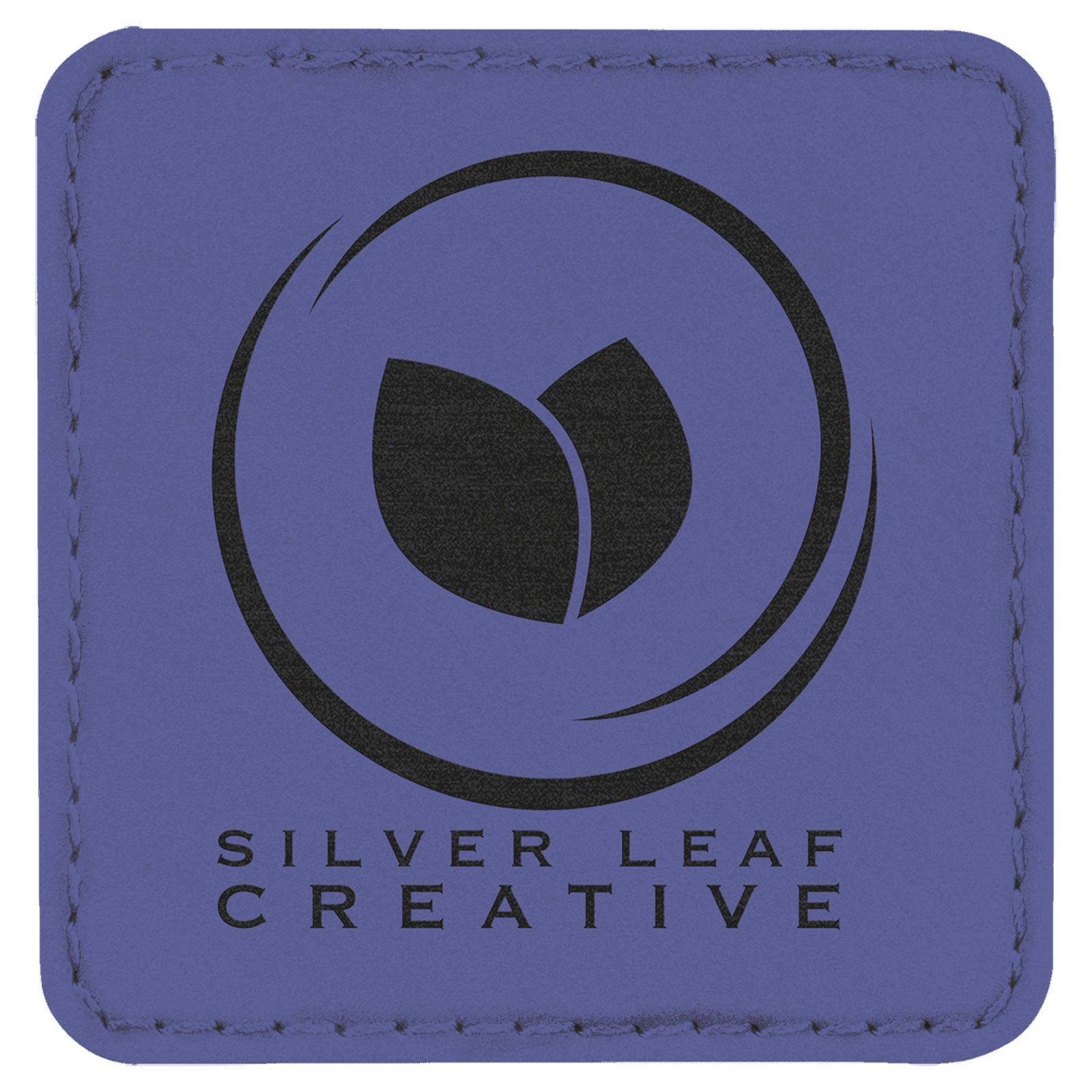 Purple Leatherette Square Patch