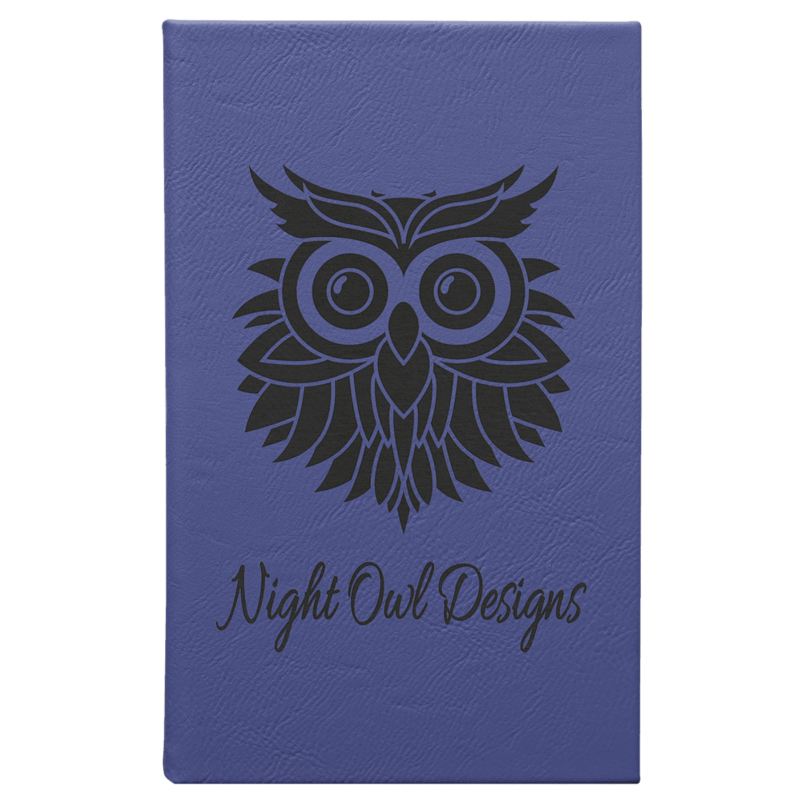 Purple Lasered Leatherette Sketch Book with White Unlined Paper
