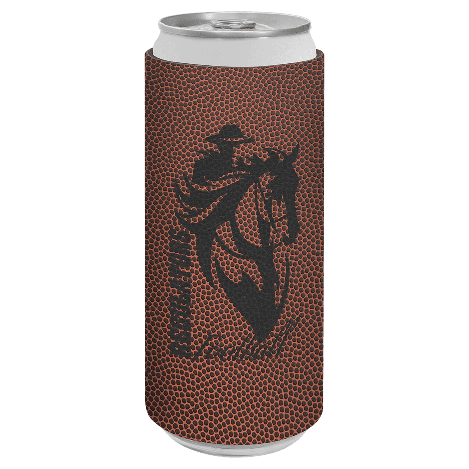 Football Leatherette Slim Beverage Holder