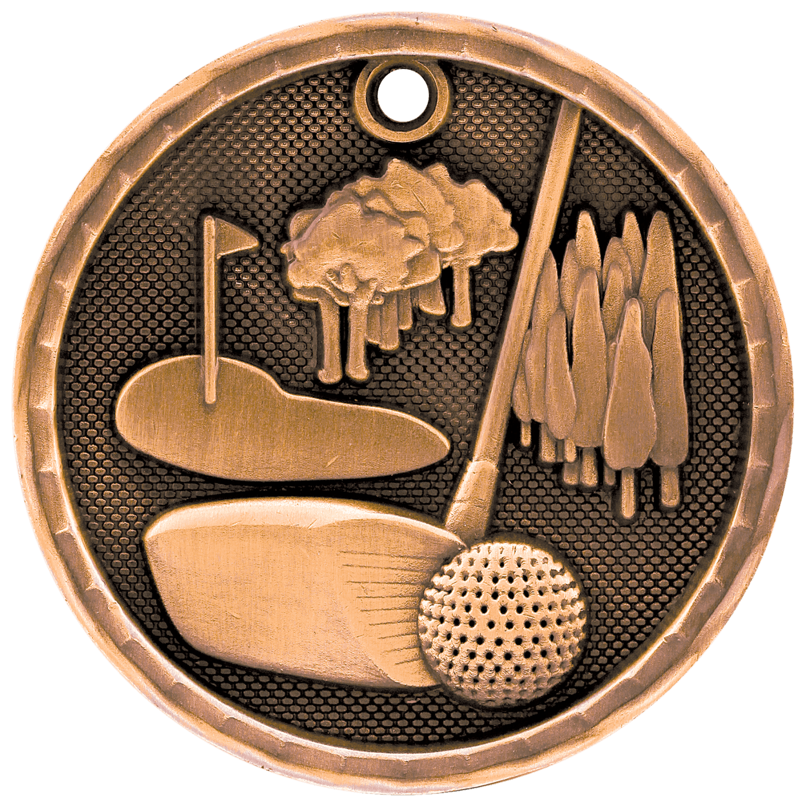 Golf 3-D Medal-Bronze