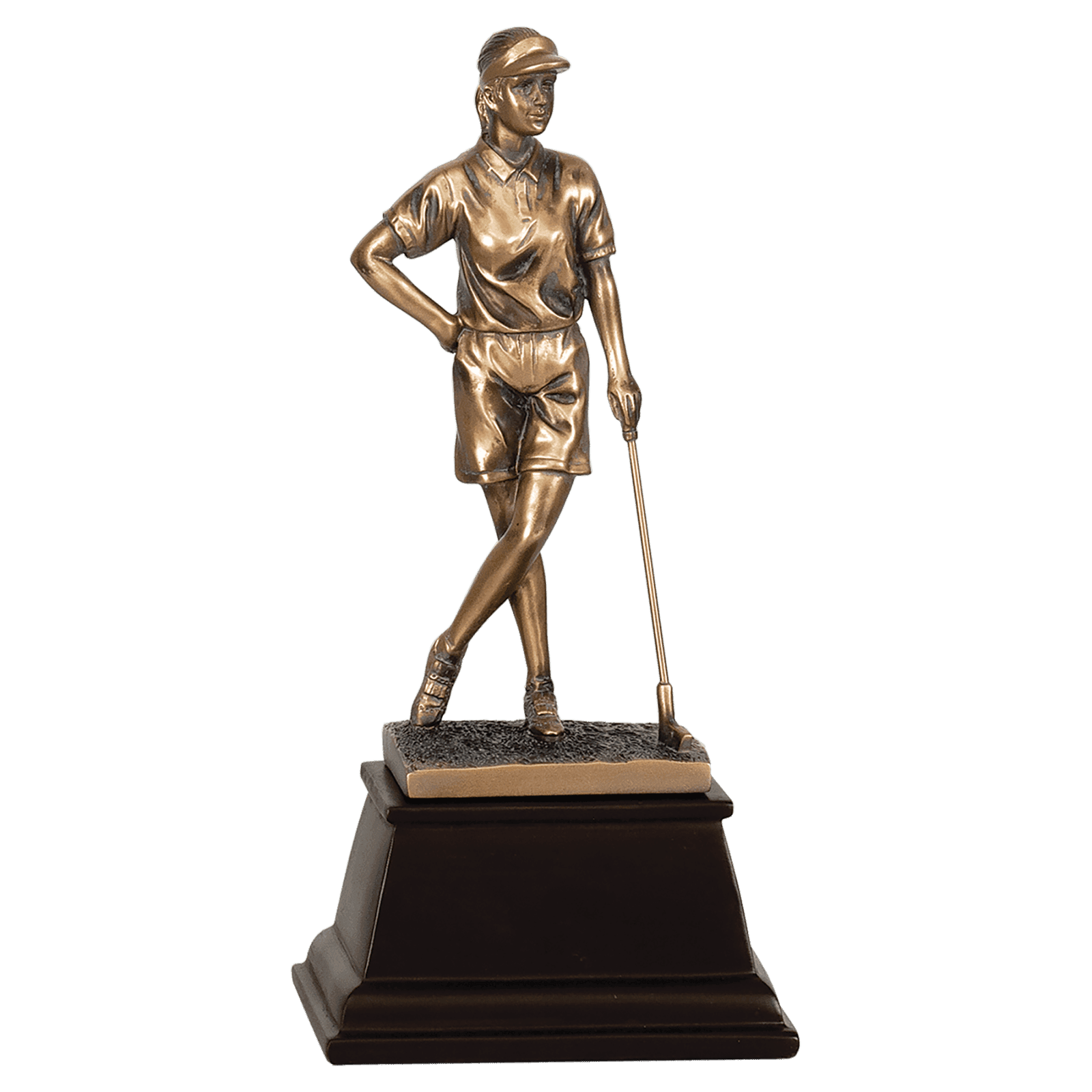Female Bronze Golf Resin-13"