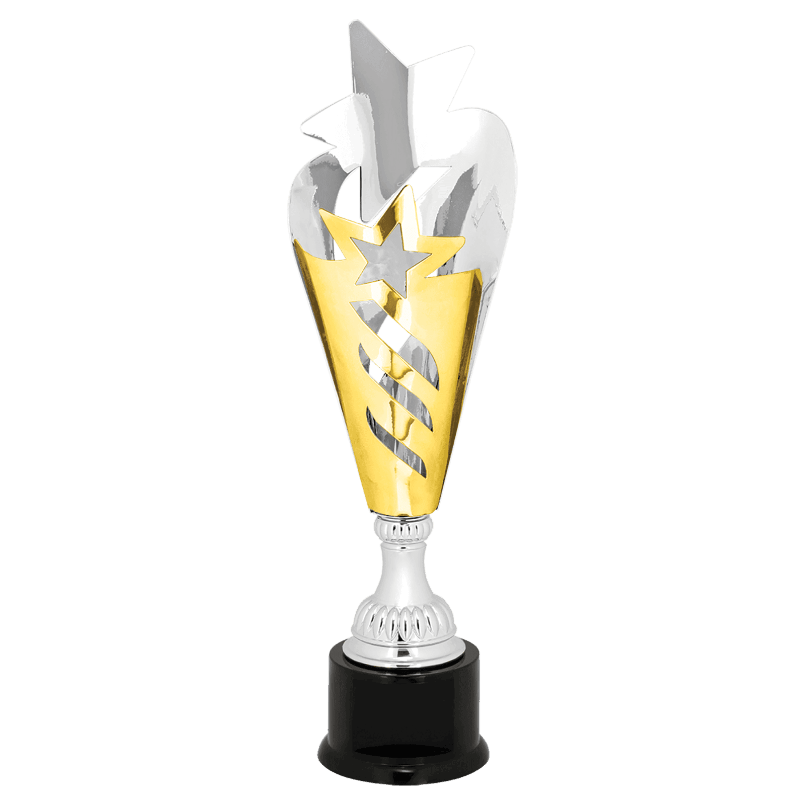Silver/Gold Star Metal Cup-17 3/4"