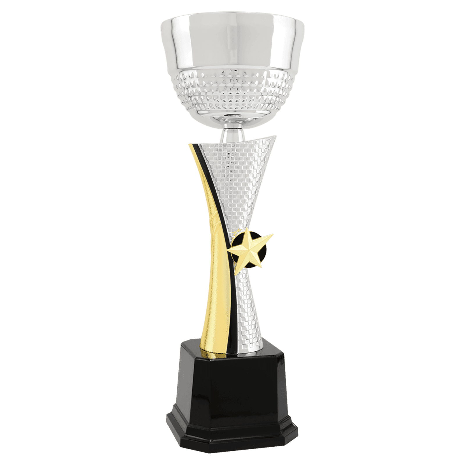 Silver/Gold Textured Metal Cup-13 1/4"