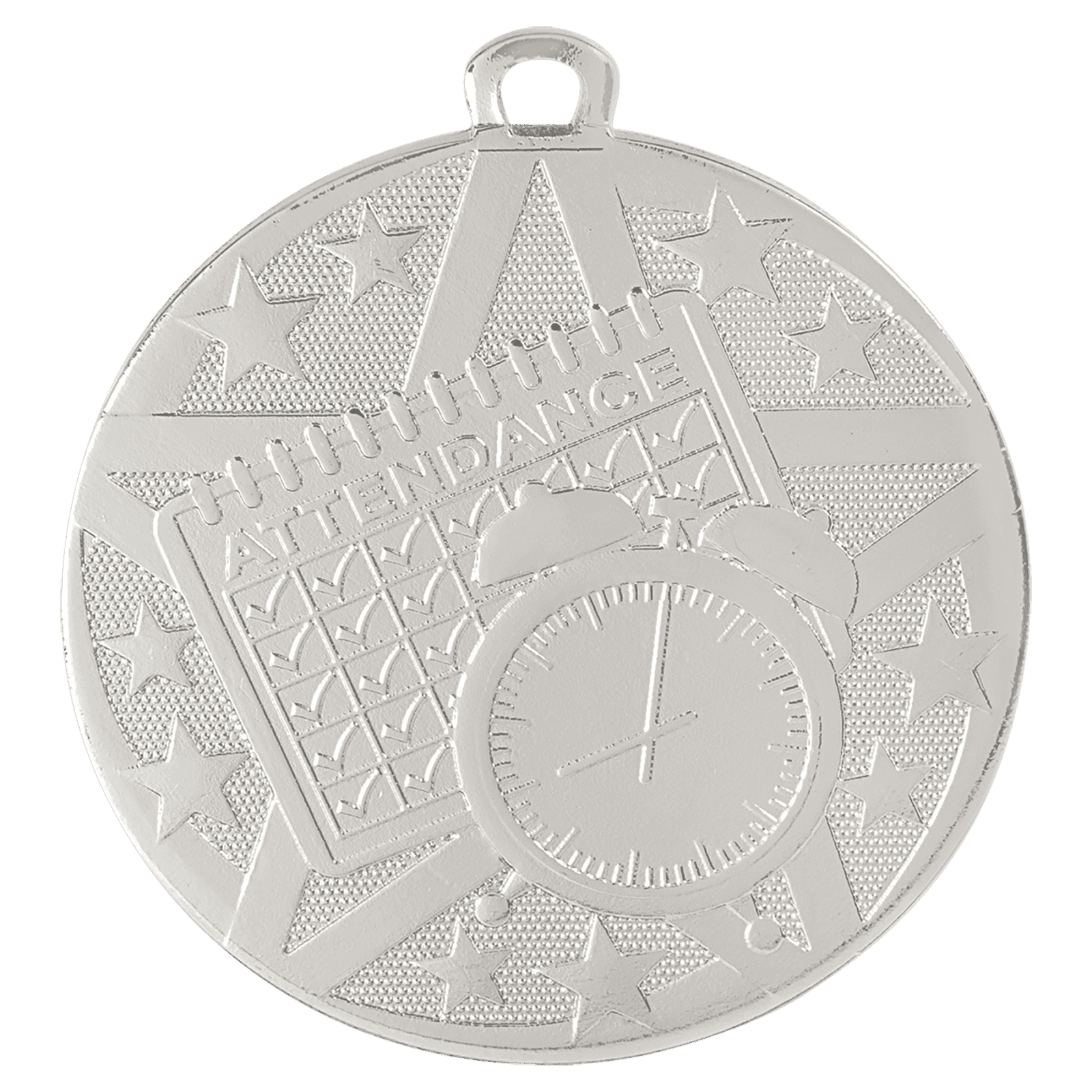 Perfect Attendance Superstar Medal-Silver