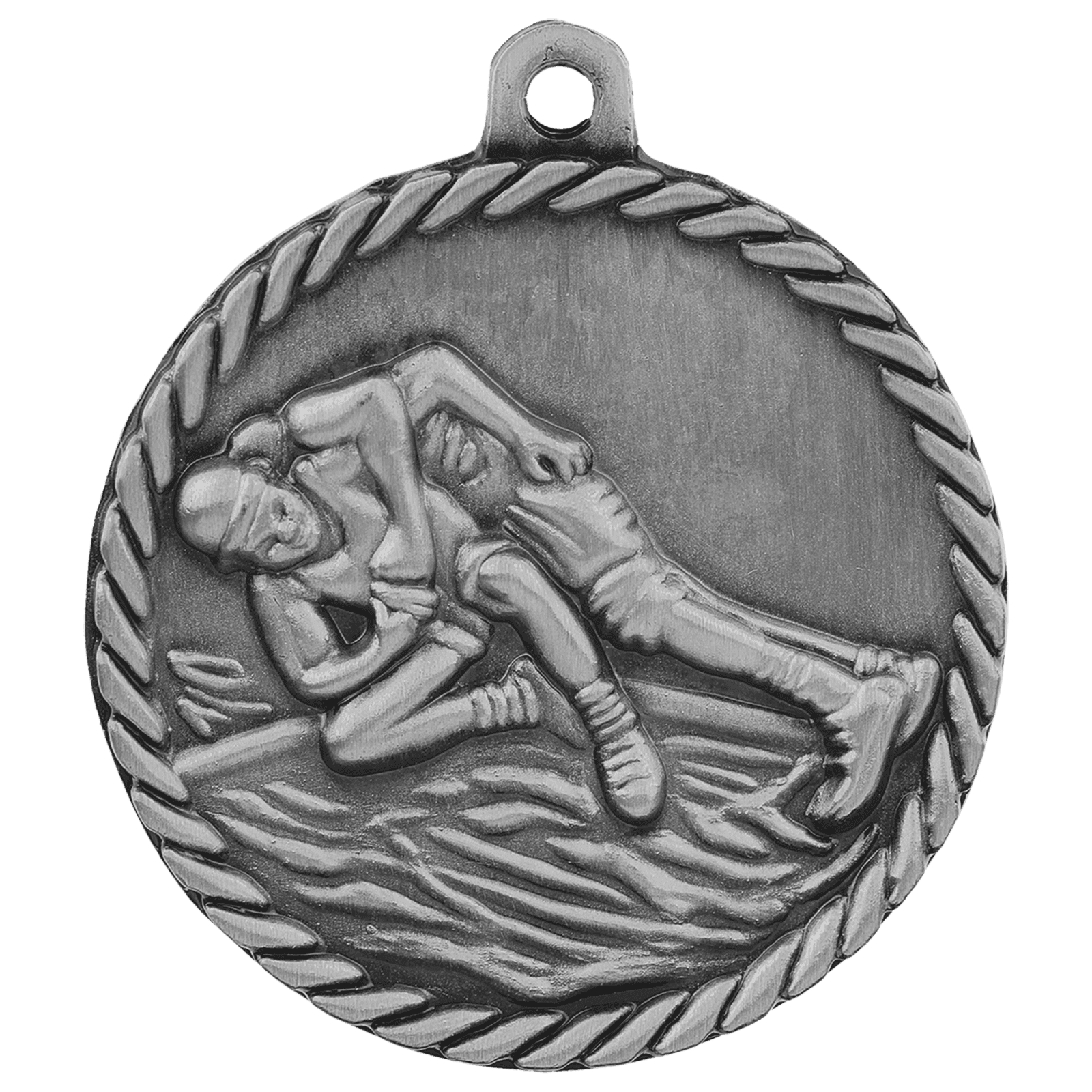 Wrestling High Relief Medal-Silver