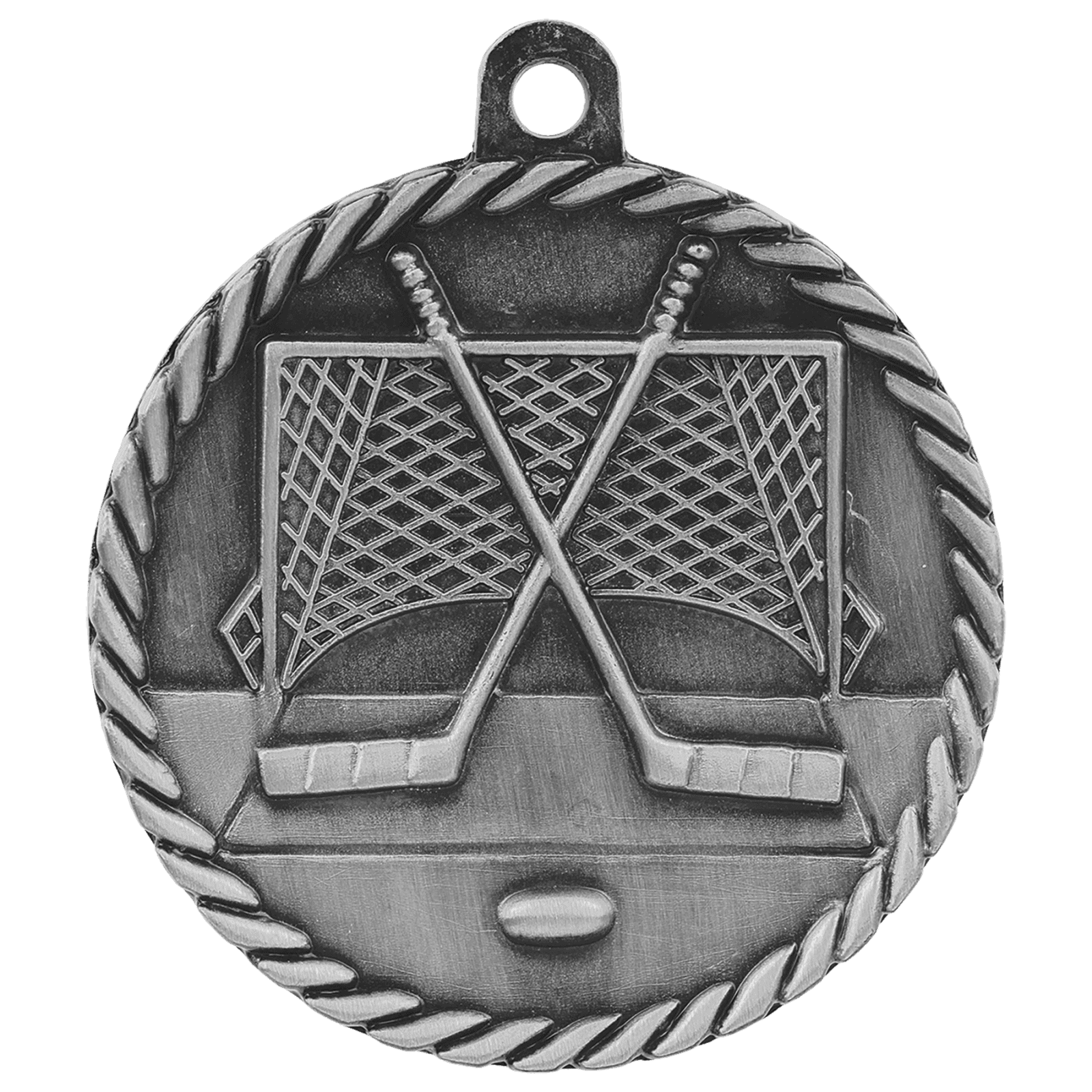 Hockey High Relief Medal-Silver