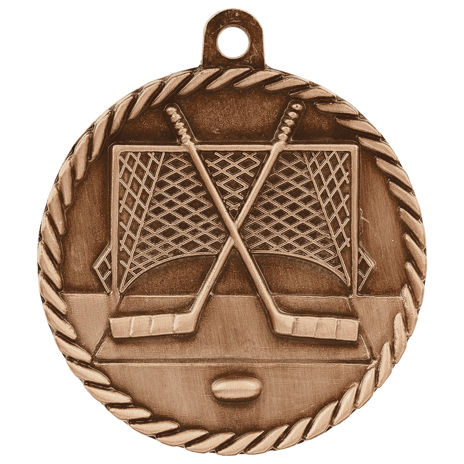 Hockey High Relief Medal-Bronze
