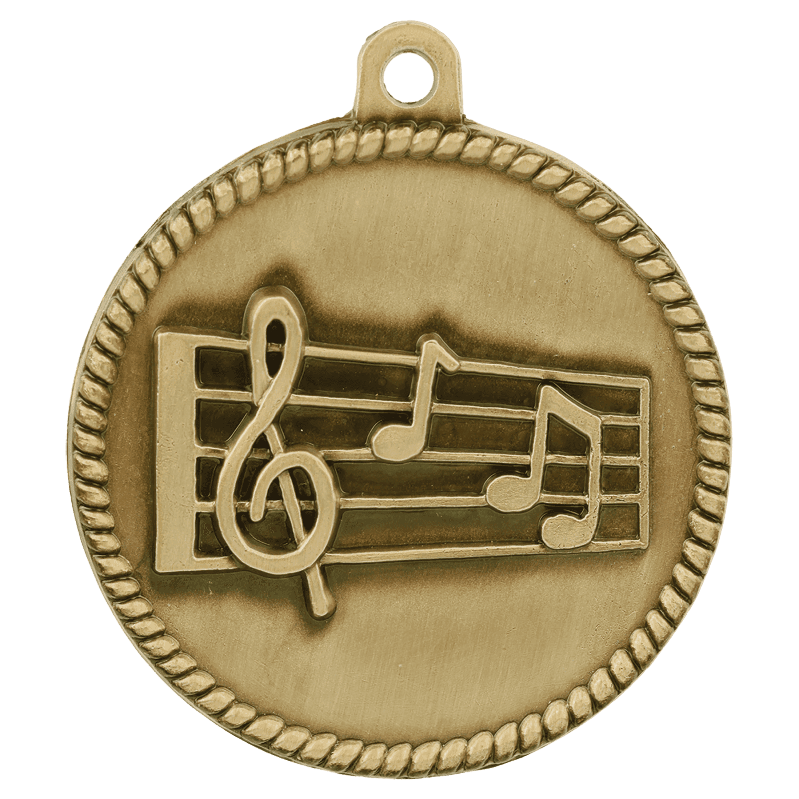 Music High Relief Medal-Gold