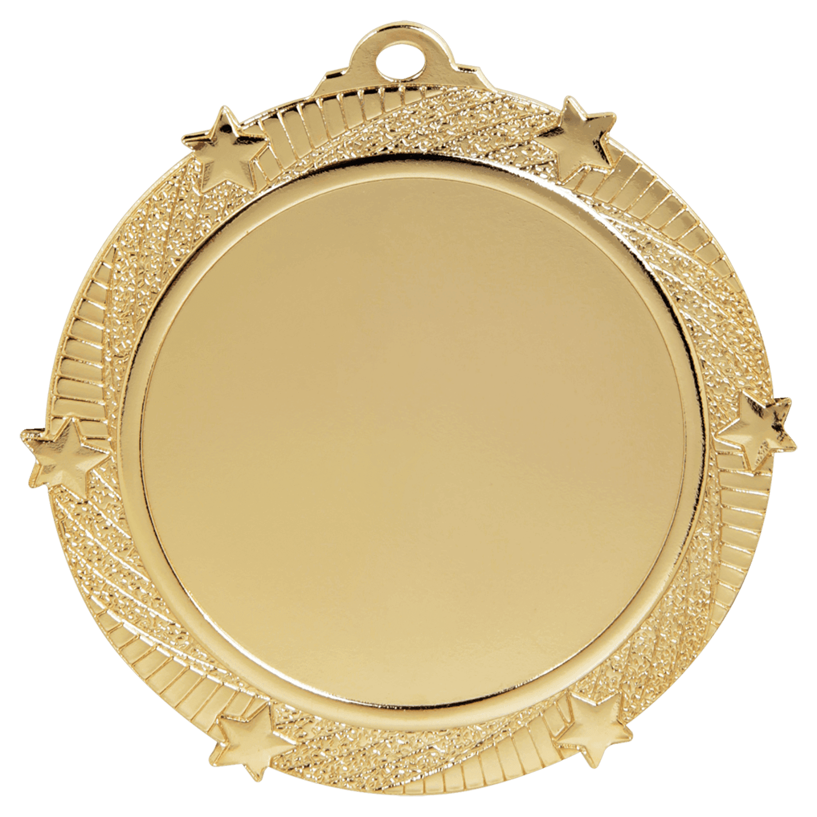 6-Star 2" Insert Holder Medal-Bright Gold (Insert Not Included)