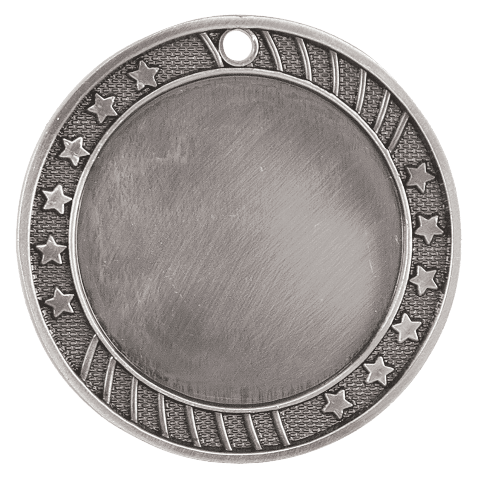 12-Star 2" Insert Holder Medal-Antique Silver (Insert Not Included)