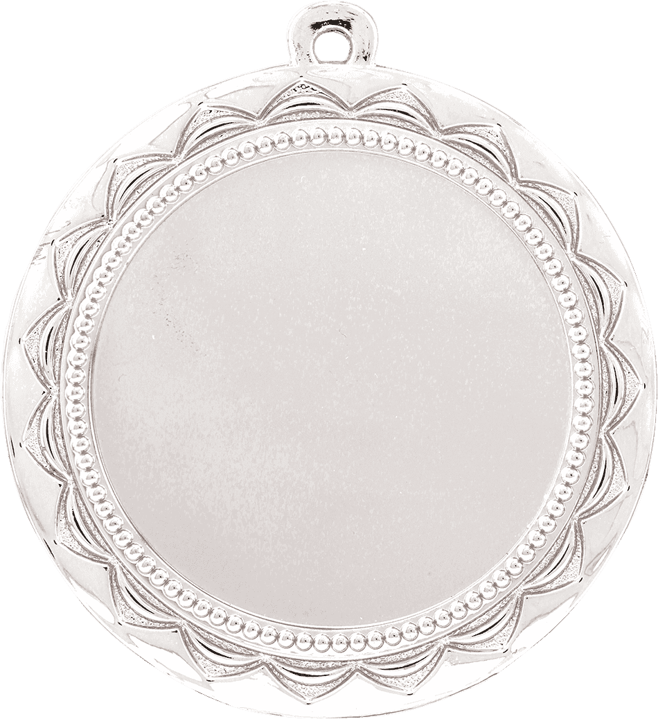 Sun 2" Insert Holder Medal-Bright Silver (Insert Not Included)