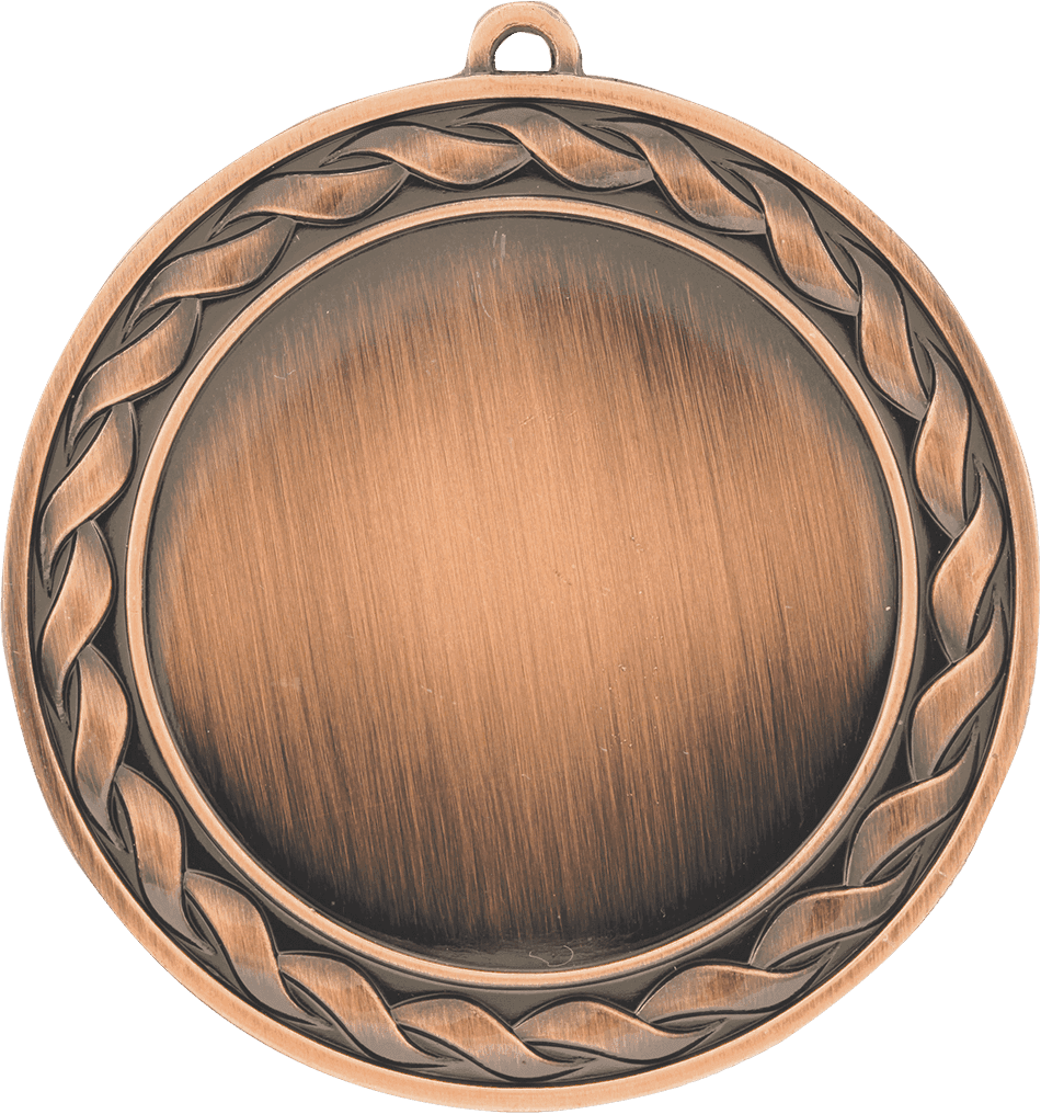 Weave 2" Insert Holder Medal-Antique Bronze (Insert Not Included)