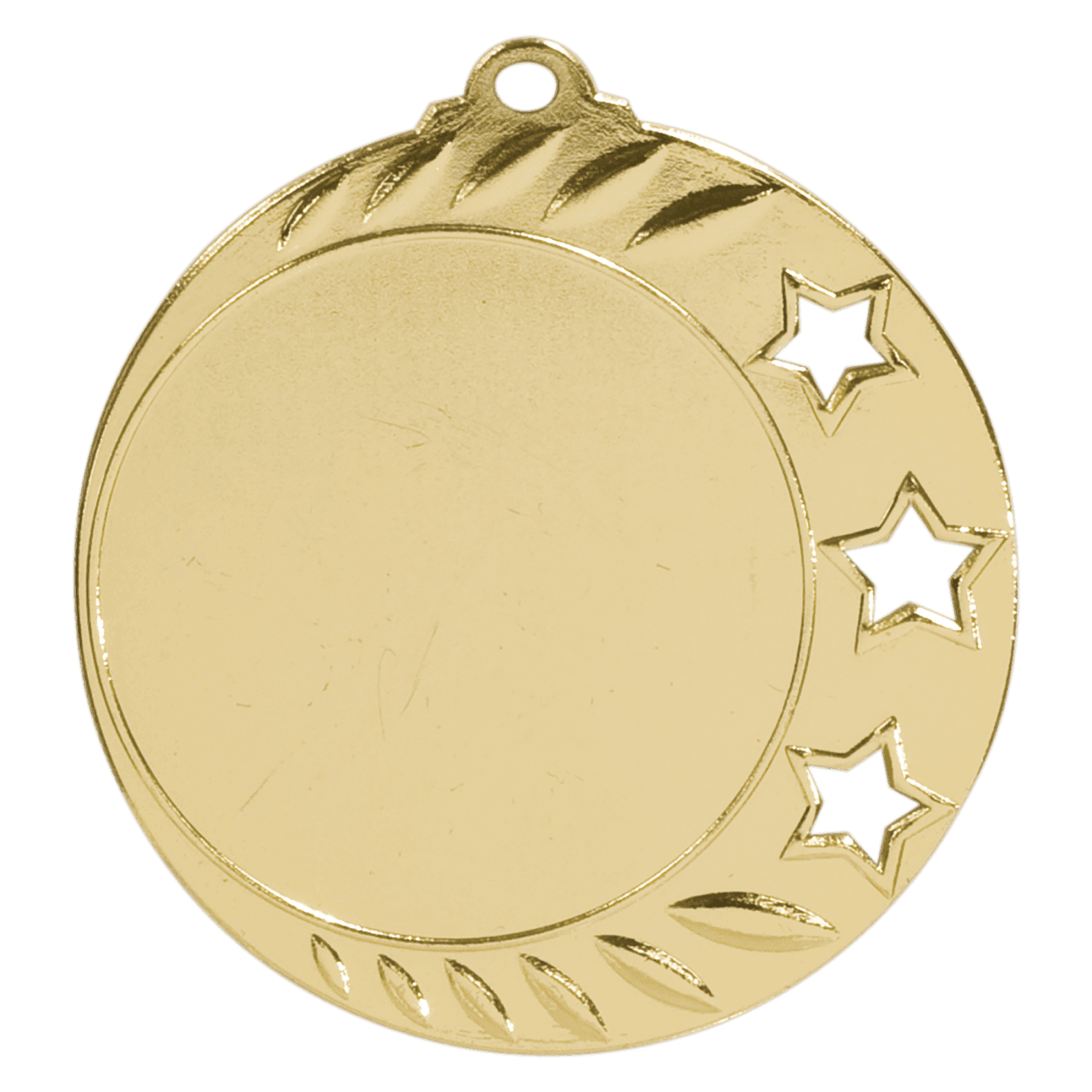 3-Star 2" Insert Holder Medal-Antique Gold (Insert Not Included)