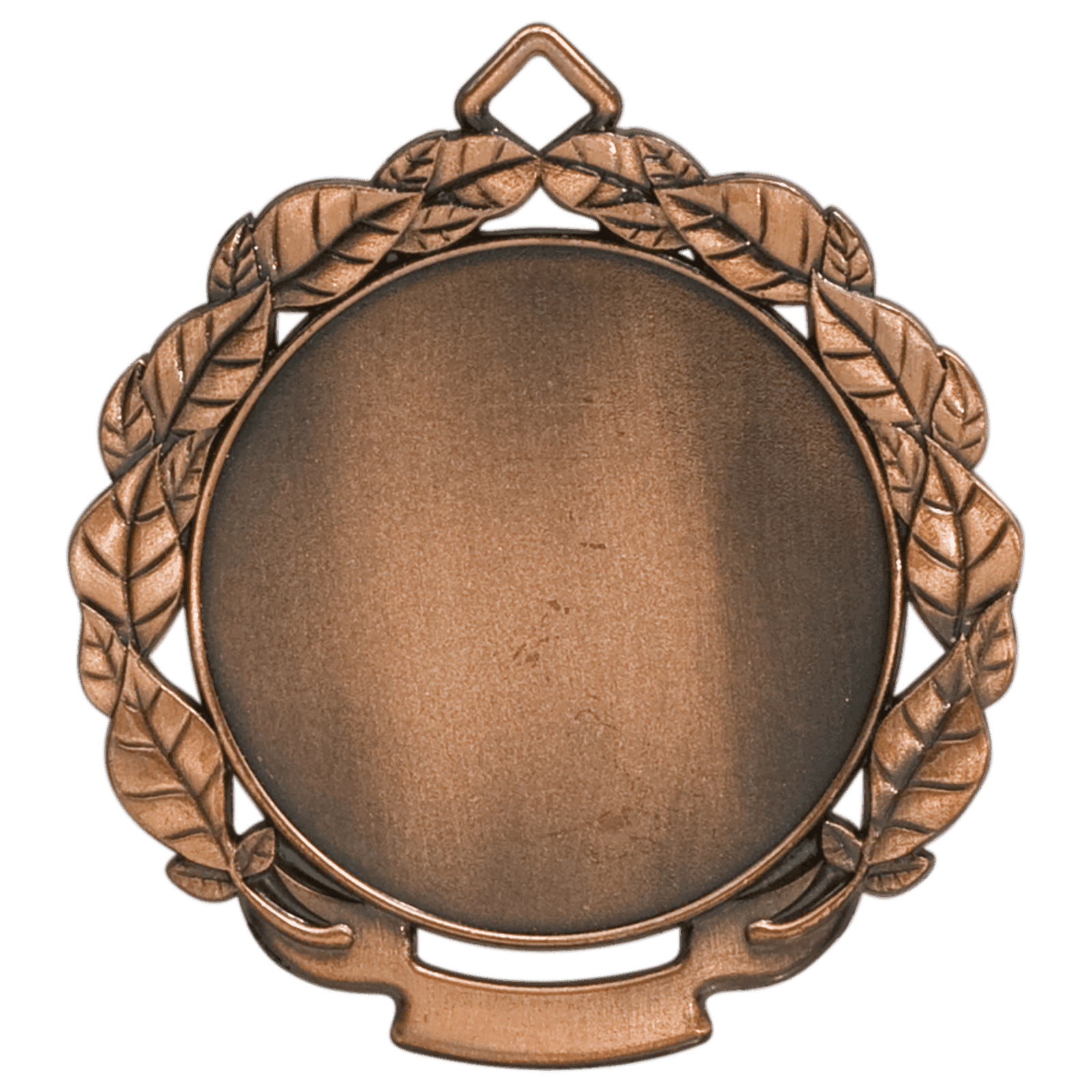 Leaf 2" Insert Holder Medal-Antique Bronze (Insert Not Incuded)